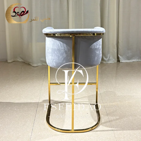 Bar Stools Pink Velvet Design For Wedding - Image 4