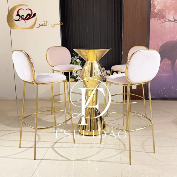 Red Bar Stools Round Back Elegant - Image 4
