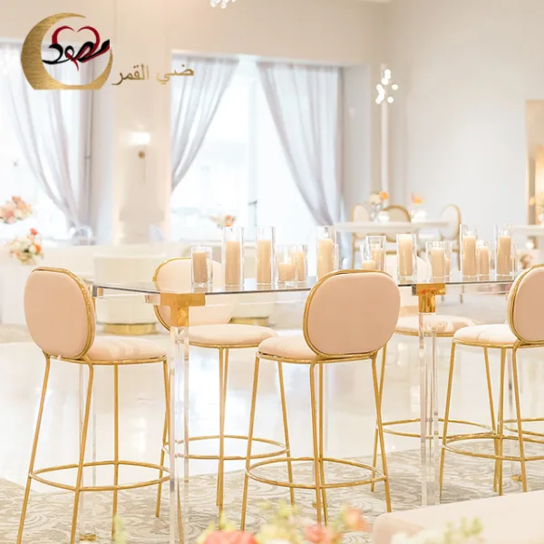 Red Bar Stools Round Back Elegant - Image 2