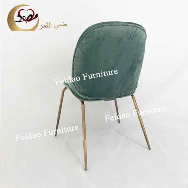 Iron Lounge Chair With Green Velvet - Image 4