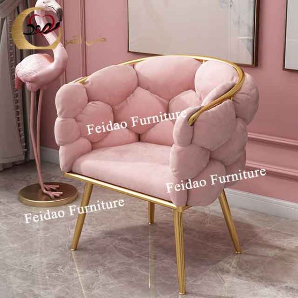 Iron Accent Chair Velvet Design