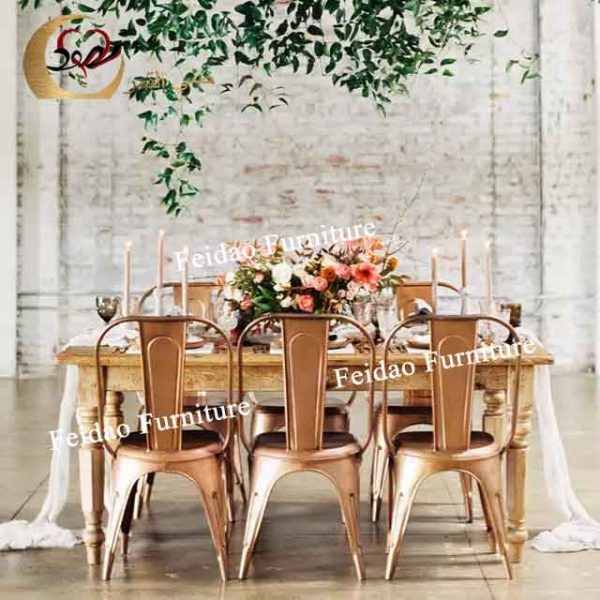 Wrought Iron Bistro Chair For Outdoor Wedding - Image 4