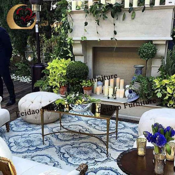 Rectangular Coffee Table Mirror Glass Top