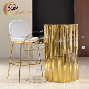 Modern Cocktail Table Gold Stainless Steel