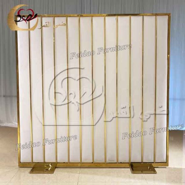Wedding Backdrop Rental Gold Stage Stand - Image 2