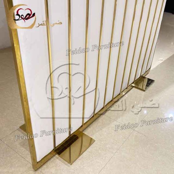Wedding Backdrop Rental Gold Stage Stand - Image 4