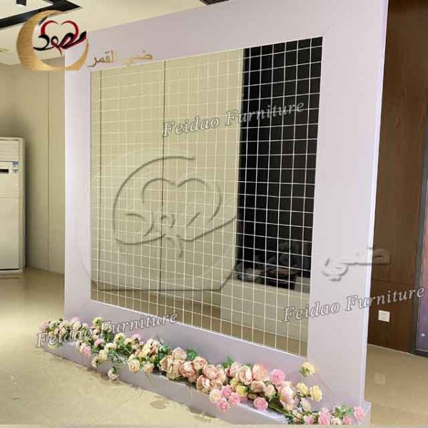 Winter Wedding Backdrops White Metal Design - Image 2