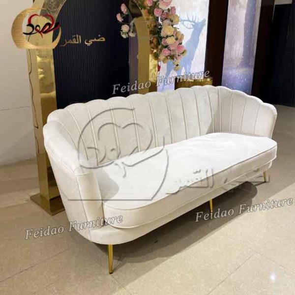 White Sofas Living Room Couple Wedding Design - Image 2