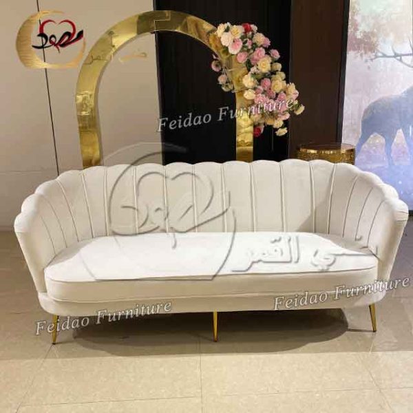White Sofas Living Room Couple Wedding Design