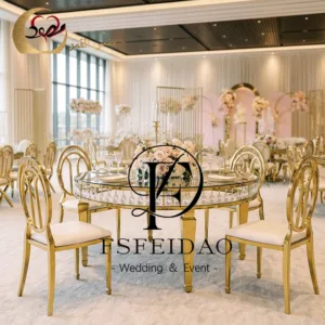 Antique Banquet Tables With Crystal