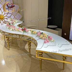 Metal Half Moon Table Luxury For Wedding - Selling