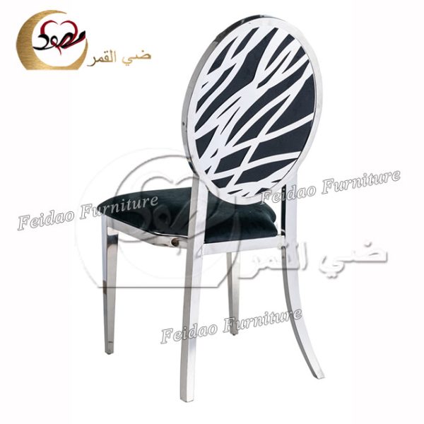 French Upholstered Dining Chair Silver - Image 5