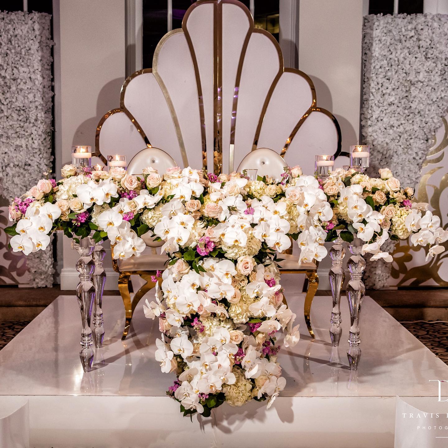 Acrylic Crystal Bridal Tables in Weddings