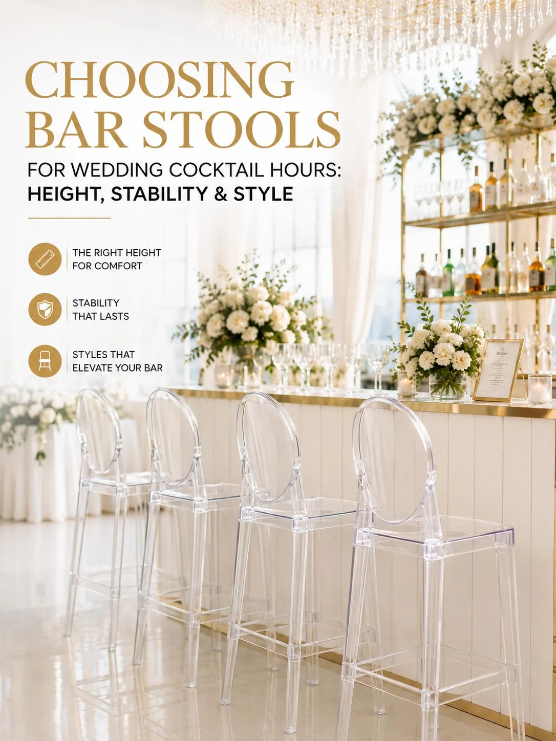 Choosing Bar Stools for Wedding Cocktail Hours