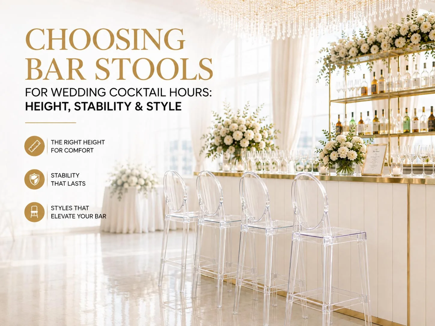 Choosing Bar Stools for Wedding Cocktail Hours