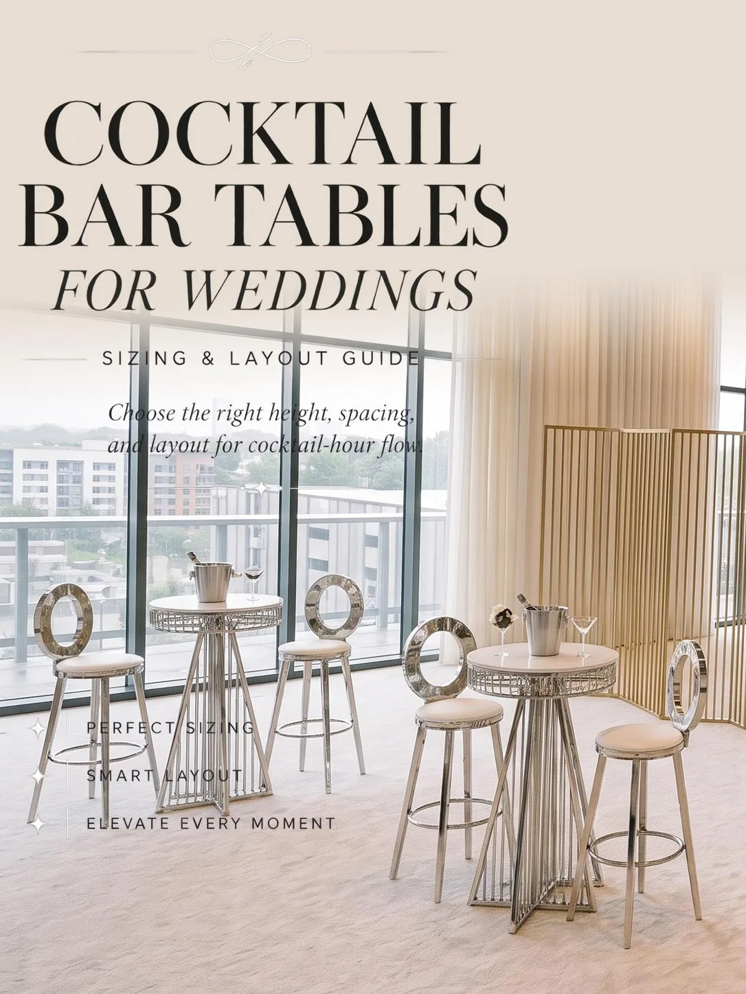 Cocktail Bar Tables for Weddings