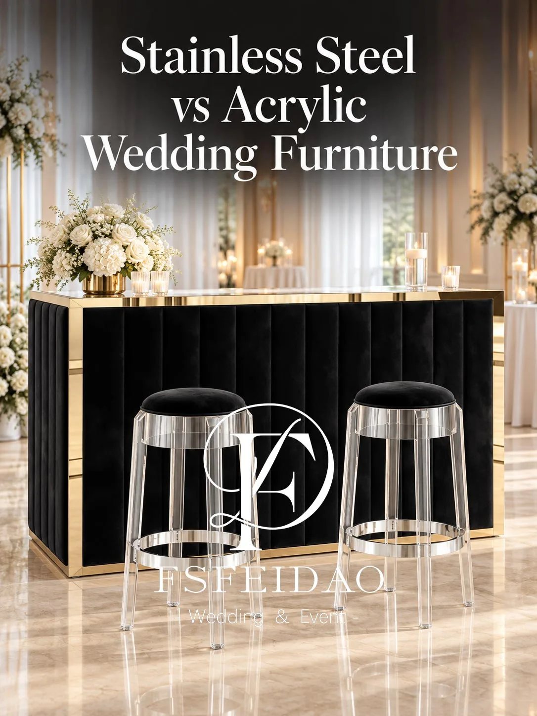 Stainless Steel vs Acrylic Wedding Furniture