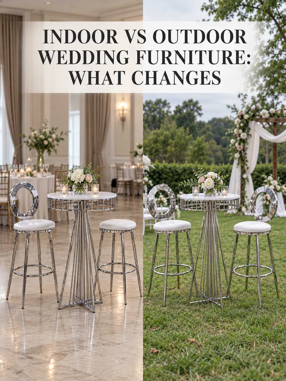 Indoor vs Outdoor Wedding Furniture